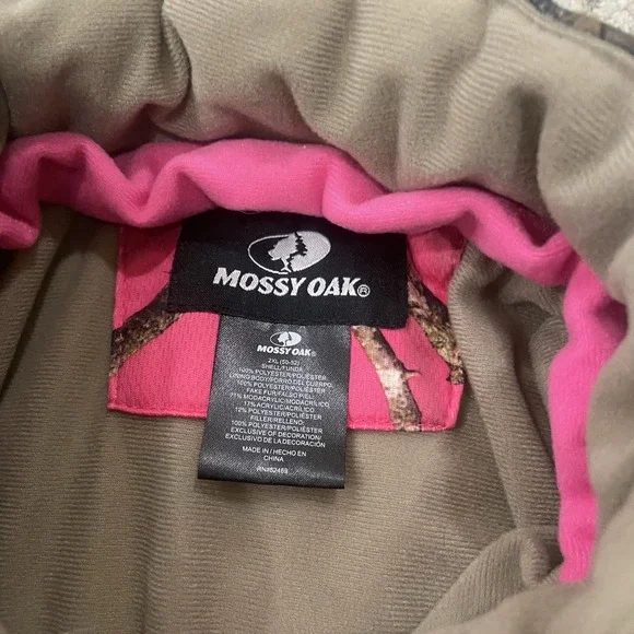 Mossy Oak Jacket 2XL Girls Camo Camouflage Hunting‎ Hunt Outdoors Mountain Coat - Picture 2 of 7